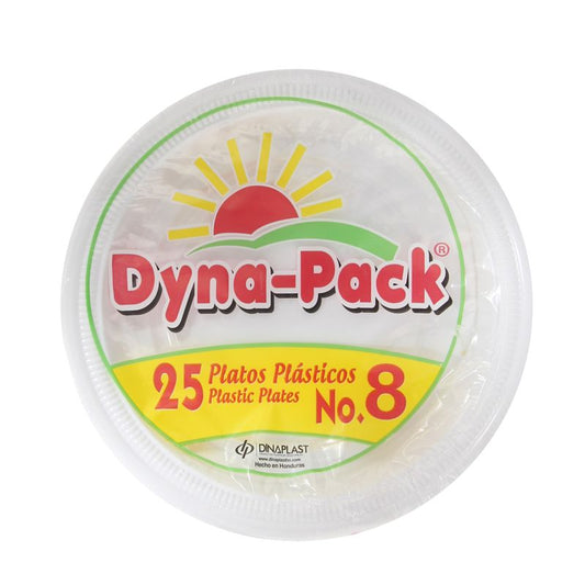 Platos Desechables Dynapack De Plástico #8 25 Un