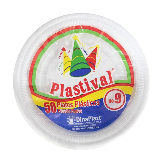 Platos Desechables Plastival De Plástico #9 50 Un