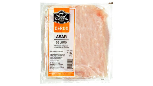 Carne Para Asar Del Corral Lomo De Cerdo Fresco Paquete