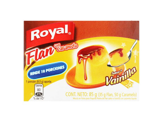 Flan Royal Sabor Vainilla Y Caramelo Líquido- 85g