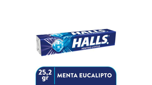 Barra Caramelo Halls Mentol Y Eucalipto - 25.2g