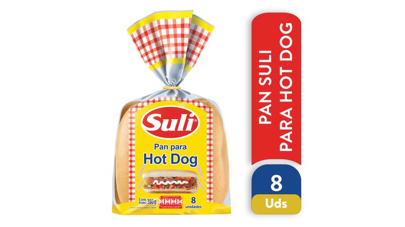 Pan Suli Hot Dog Pequeno 8 Unidades- 380 gr