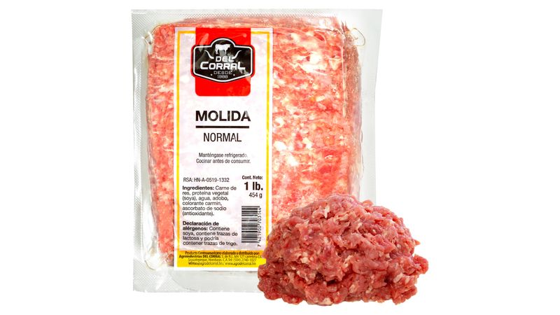 Carne Molida Res Del Corral Economico 85/15 Fresco Paquete - 1Lb