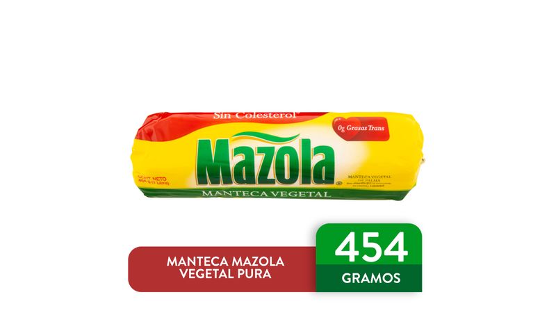 Manteca Mazola Vegetal Pura -454gr