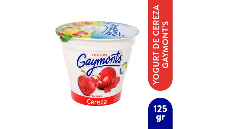 Yogurt Gaymonts Sabor Cereza Vaso- 125 gr
