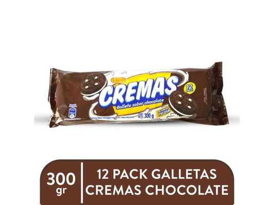 Galleta Lido Cremas Chocolate -12 Piezas- 300gr
