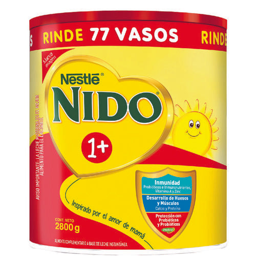Nestle Nido 1+ Fórmula para Bebes en Crecimiento con Vitamina A y Zinc 2.8 kg / 6.1 lb