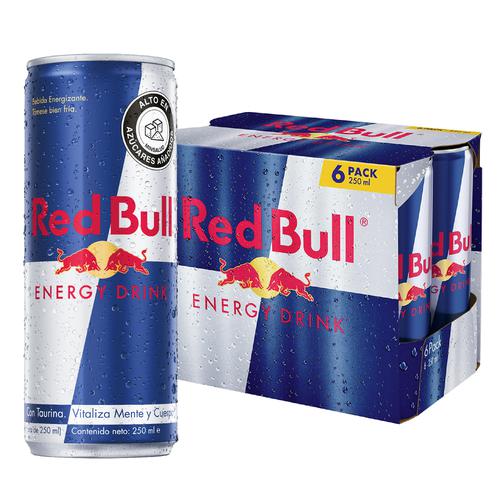 Red Bull Bebida Energizante Vitaliza Mente y Cuerpo 6 Unidades / 250 ml / 8.80 oz