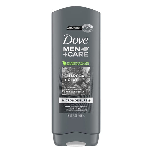 Body Wash Dove Men +Care 400ml - Charcoal +Clay