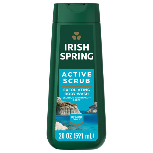 Body Wash Irish Spring 591ml - Active Scrub