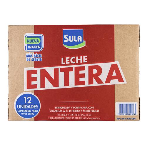 Sula Leche Entera 12 Unidades / 946 ml / 32 oz