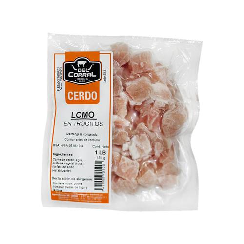 Del Corral Lomo de Cerdo en Trozos Congelado 10 lb / 4.5 kg Bolsa