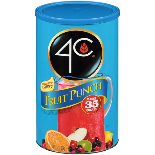 4C Bebida en Polvo con Sabor a Ponche de Frutas 2.06 kg / 4 lb